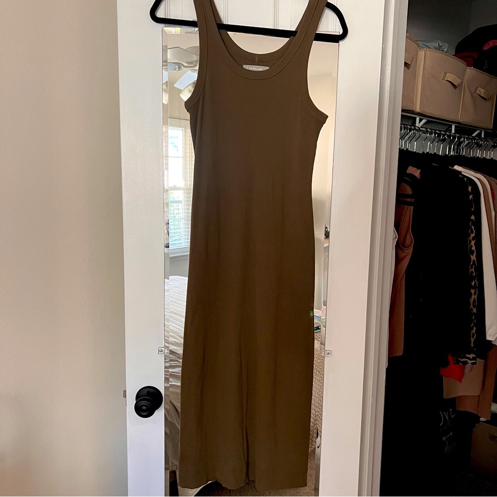 Everlane Ribbed Tank Dress in Beech - Small